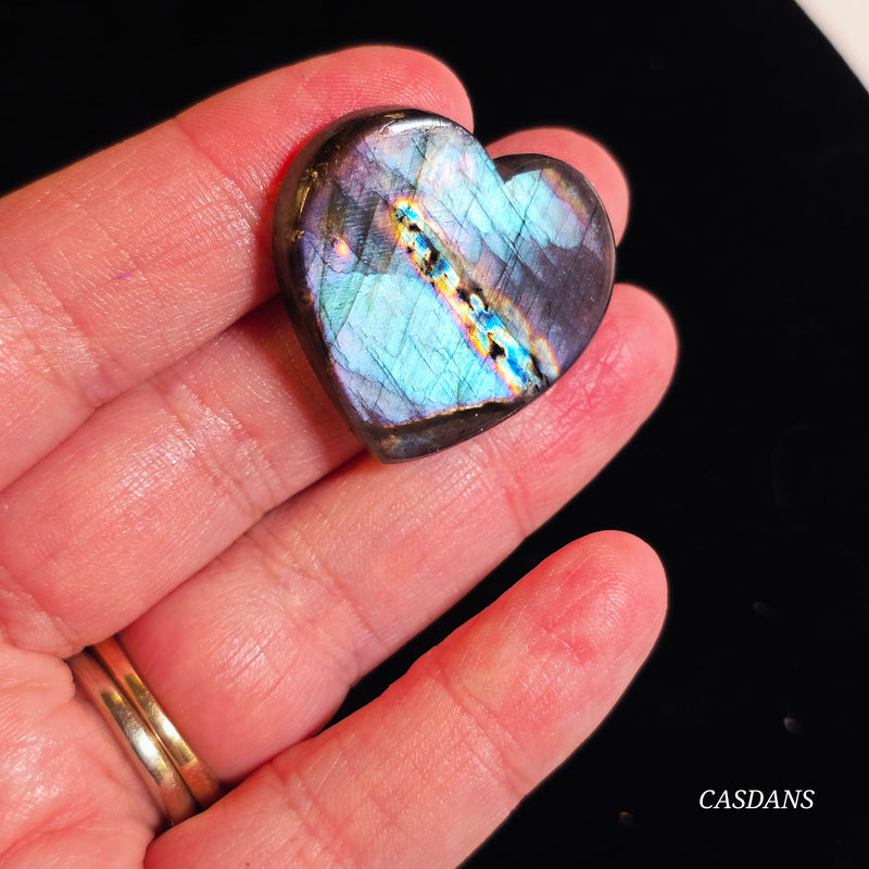 Labradorite Heart Cabochon