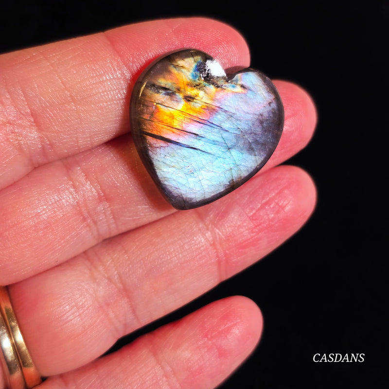 Labradorite Heart Cabochon