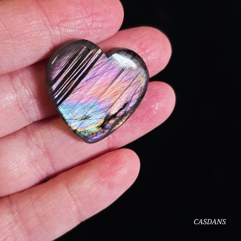 Labradorite Heart Cabochon