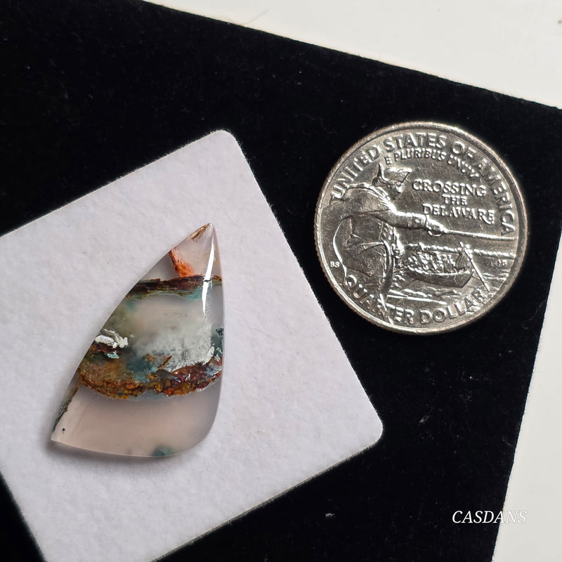 Chrysocolla w/ Native Copper Cabochon