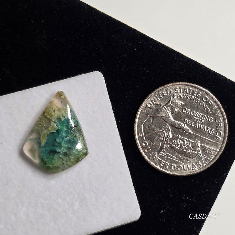 Chrysocolla w/ Native Copper Cabochon