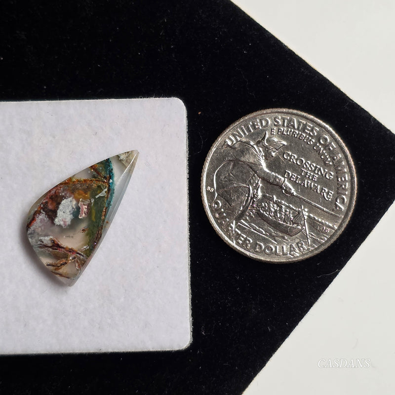 Chrysocolla w/ Native Copper Cabochon