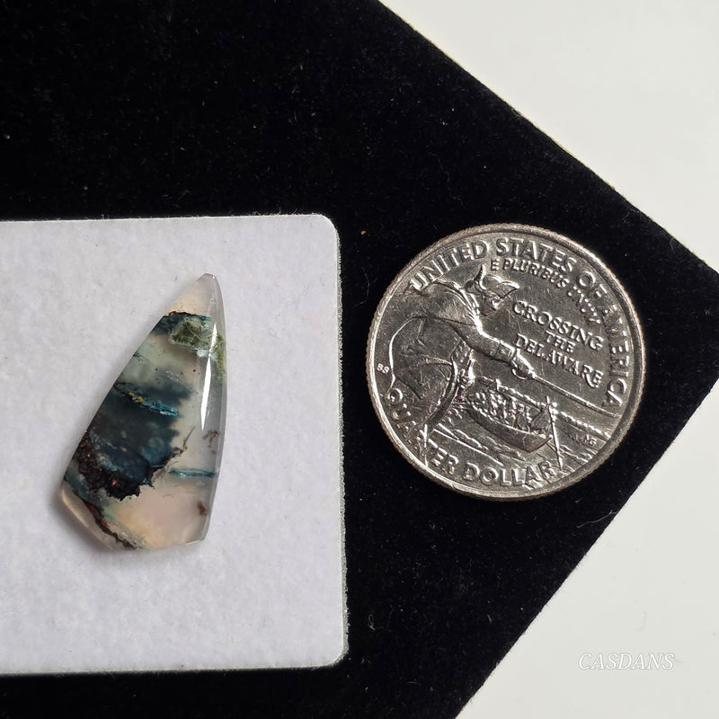 Chrysocolla w/ Native Copper Cabochon