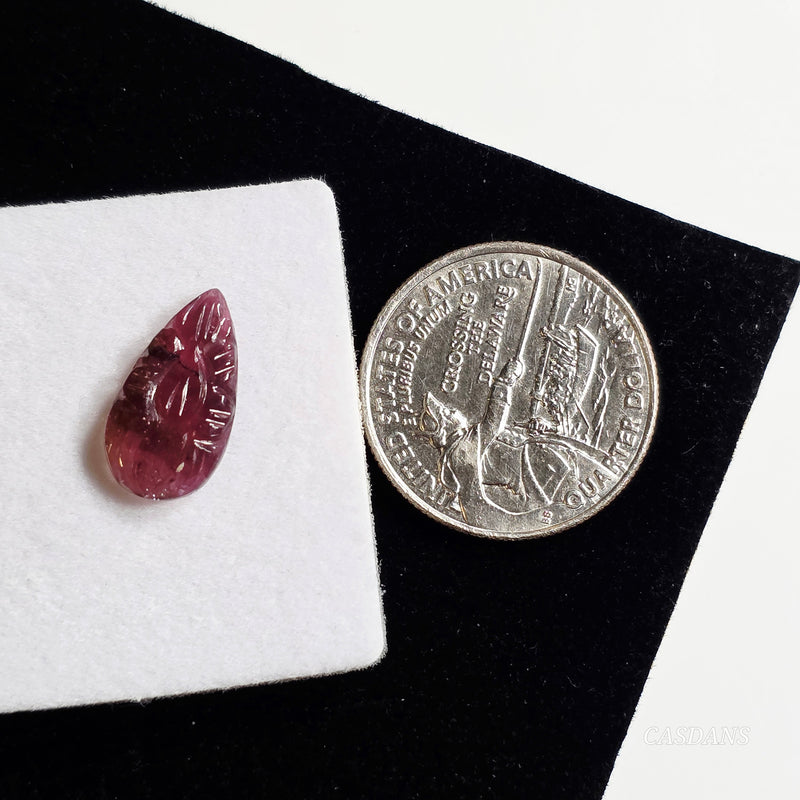 Carved Tourmaline Cabochon