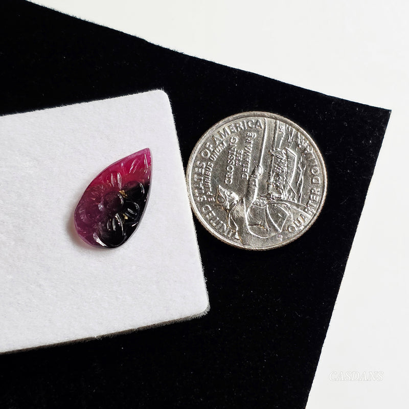 Carved Tourmaline Cabochon
