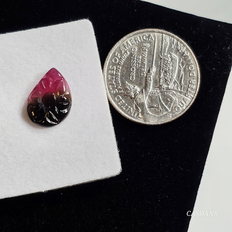 Carved Tourmaline Cabochon