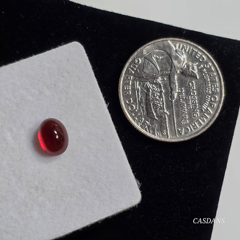 Garnet 6x8mm Oval Cabochon - Calibrated (1 Piece)