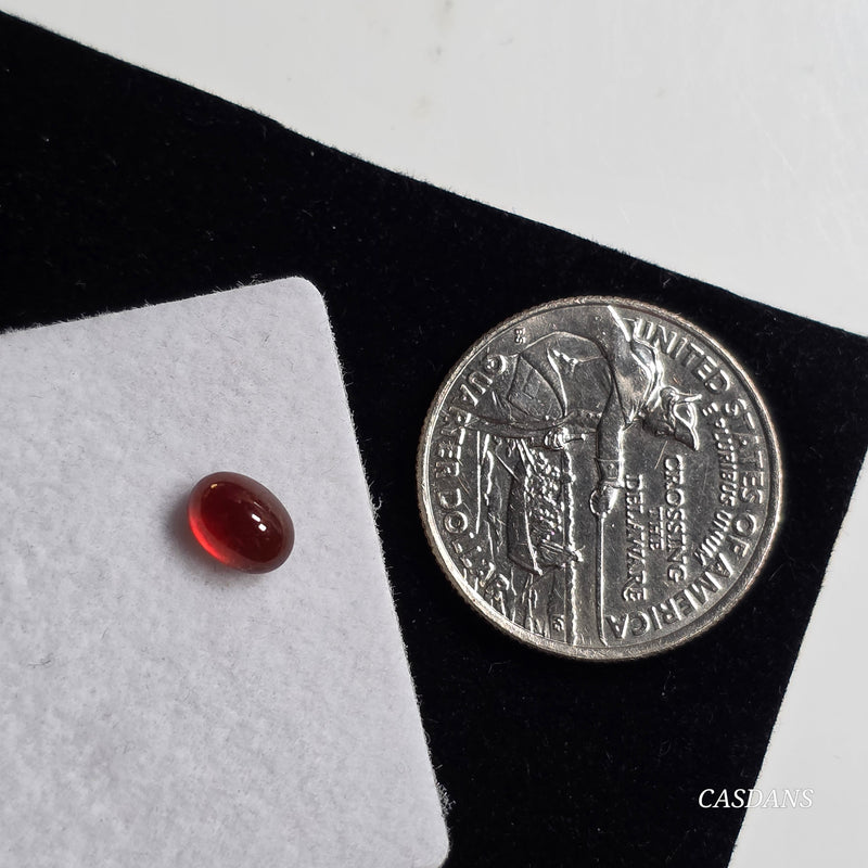 Garnet 5x7mm Oval Cabochon - Calibrated (1 Piece)
