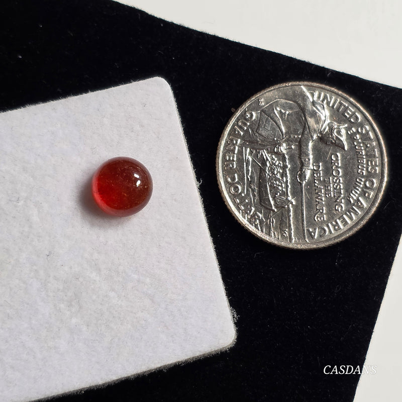 Garnet 8mm Round Cabochon - Calibrated (1 Piece)
