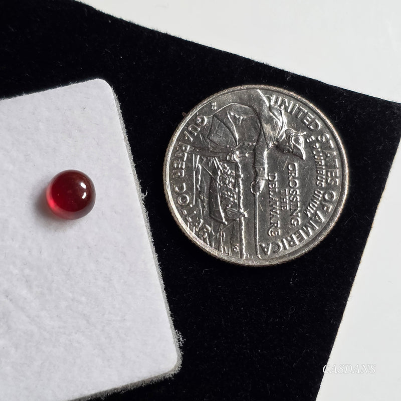 Garnet 6mm Round Cabochon - Calibrated (1 Piece)