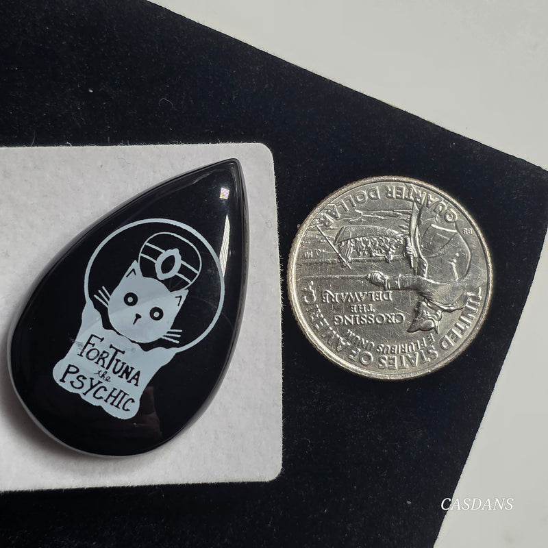 Engraved Onyx Cabochon