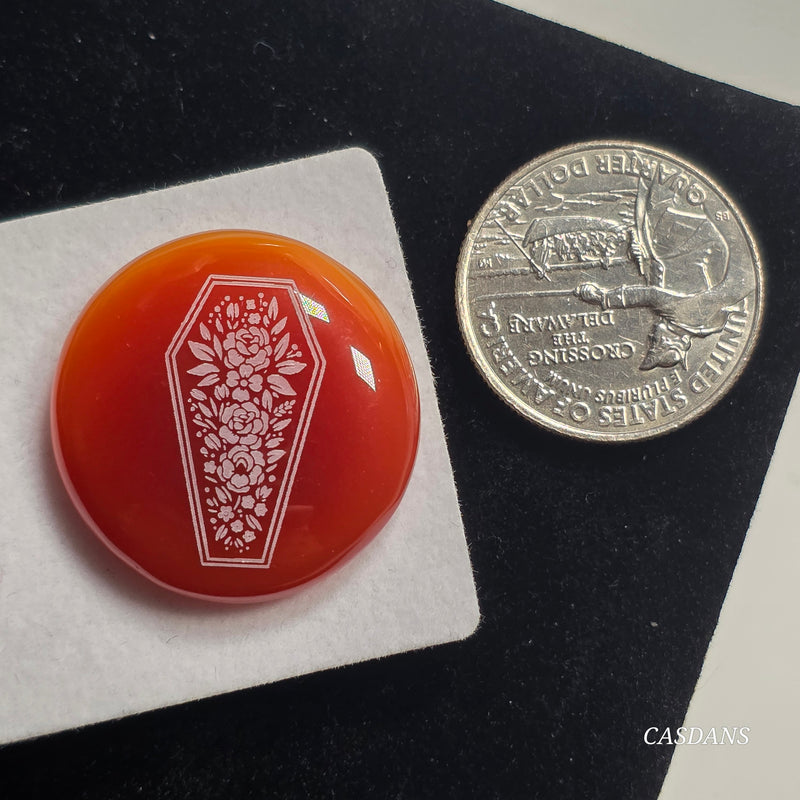 Engraved Onyx Cabochon