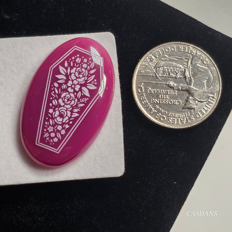 Engraved Onyx Cabochon