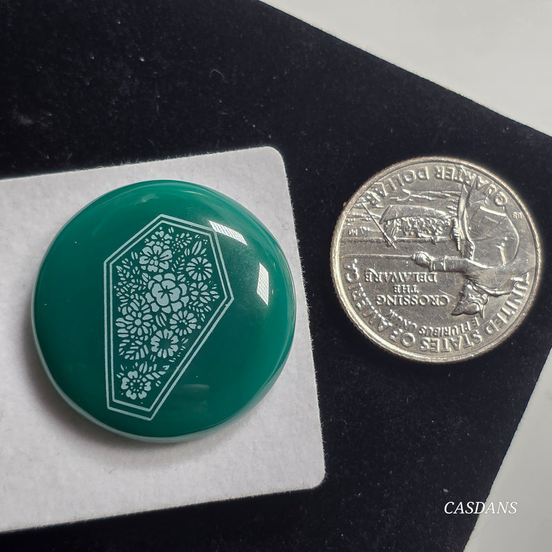 Engraved Onyx Cabochon
