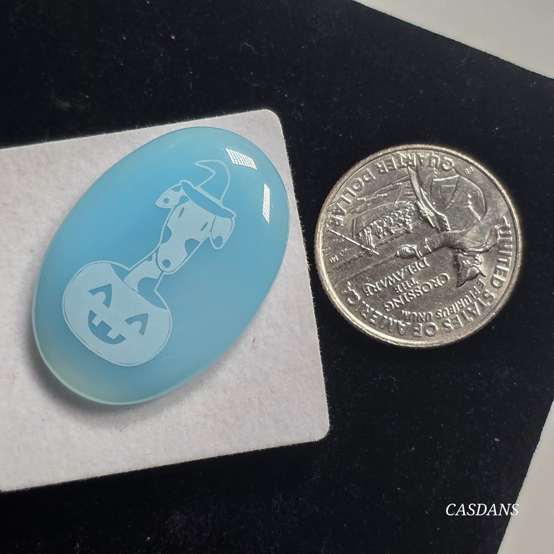Engraved Onyx Cabochon