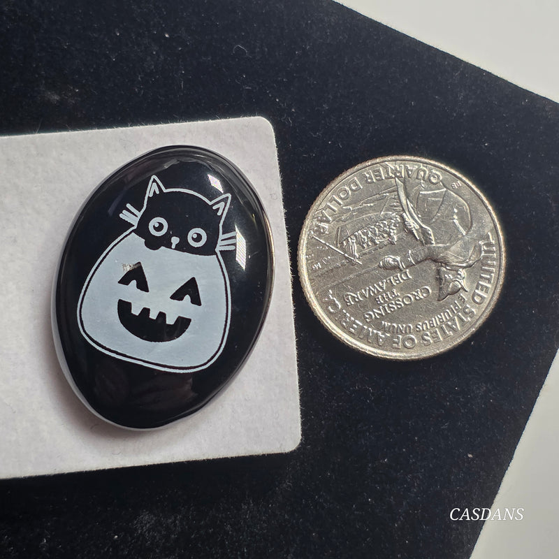 Engraved Onyx Cabochon