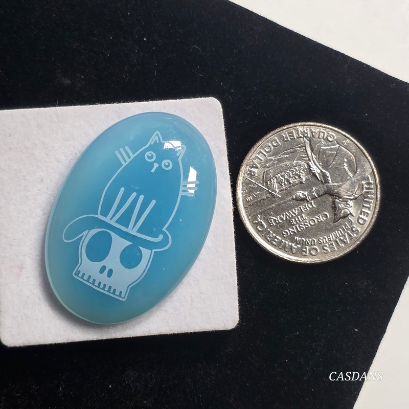 Engraved Onyx Cabochon
