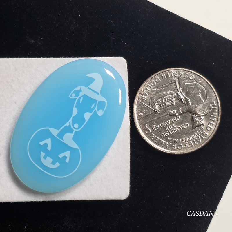 Engraved Onyx Cabochon