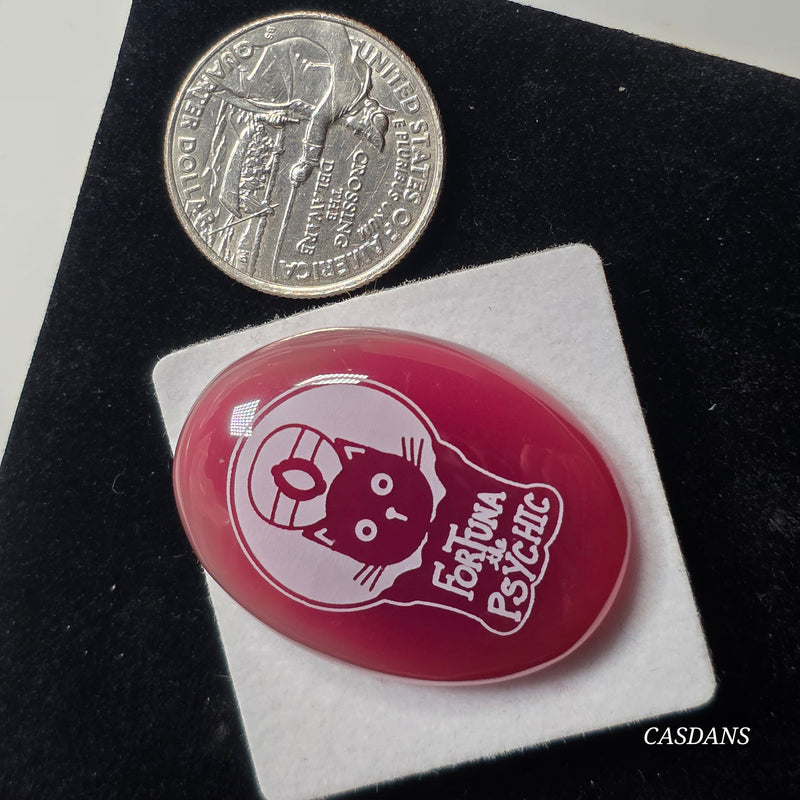 Engraved Onyx Cabochon
