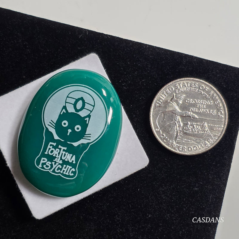 Engraved Onyx Cabochon