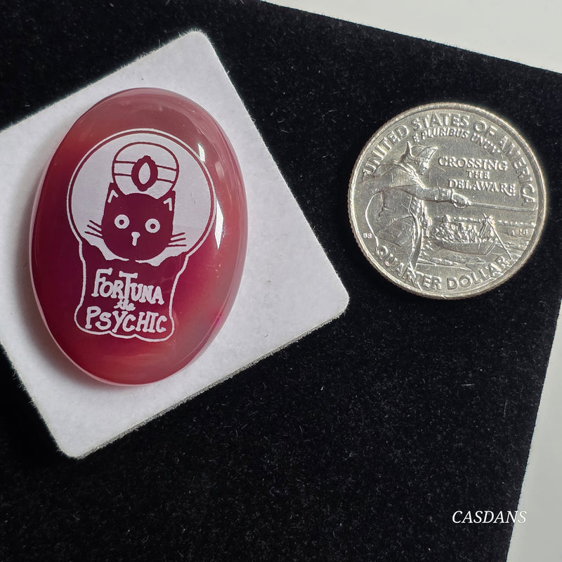 Engraved Onyx Cabochon