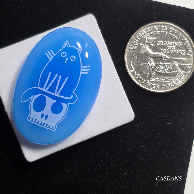 Engraved Onyx Cabochon
