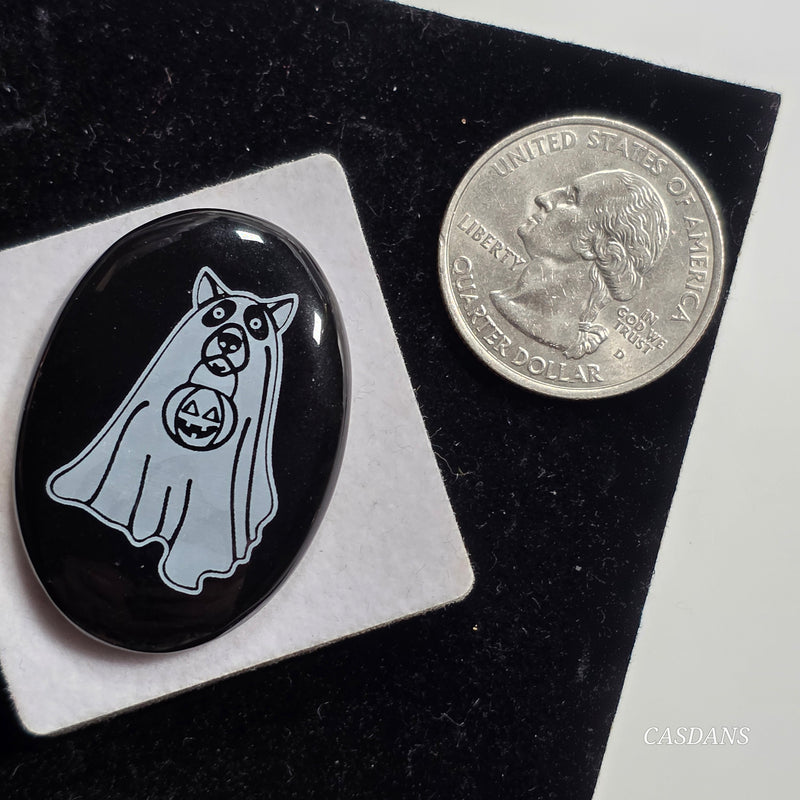Engraved Onyx Cabochon