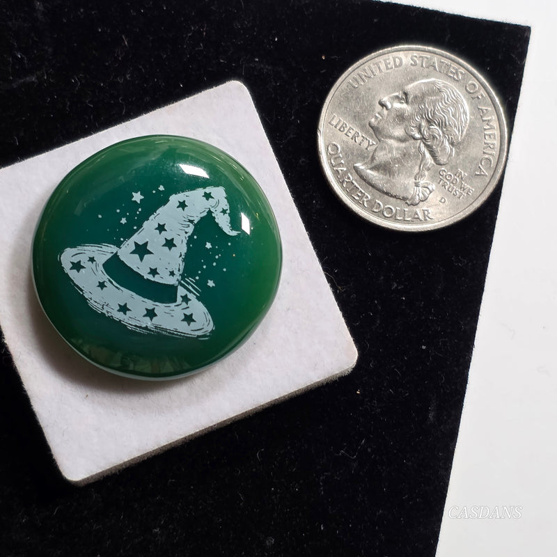 Engraved Onyx Cabochon