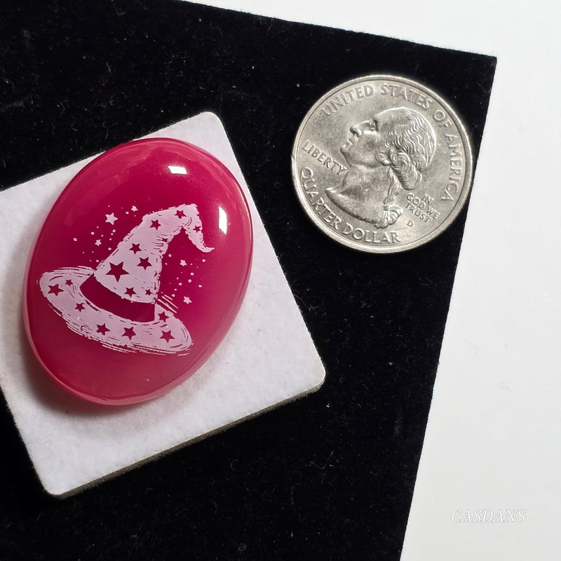 Engraved Onyx Cabochon