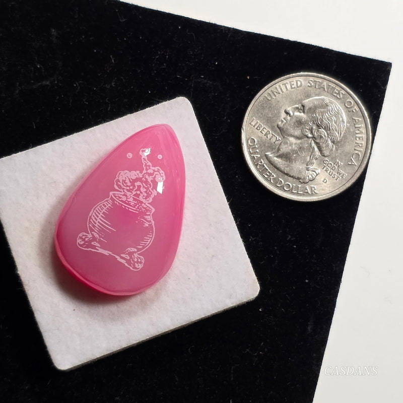 Engraved Onyx Cabochon