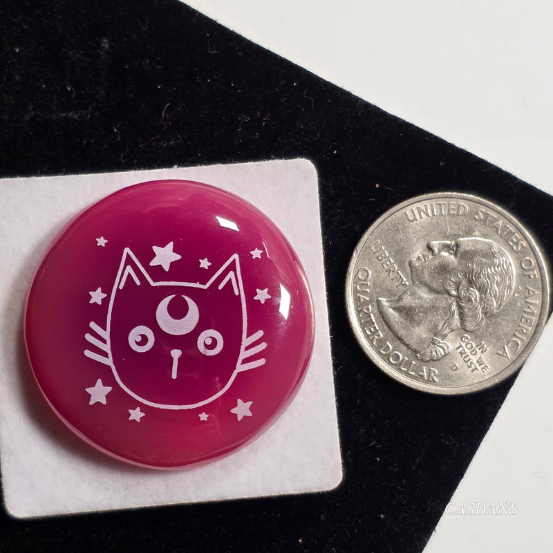 Engraved Onyx Cabochon