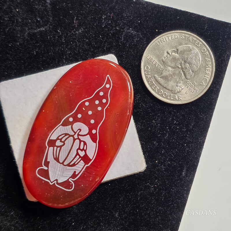 Engraved Onyx Cabochon