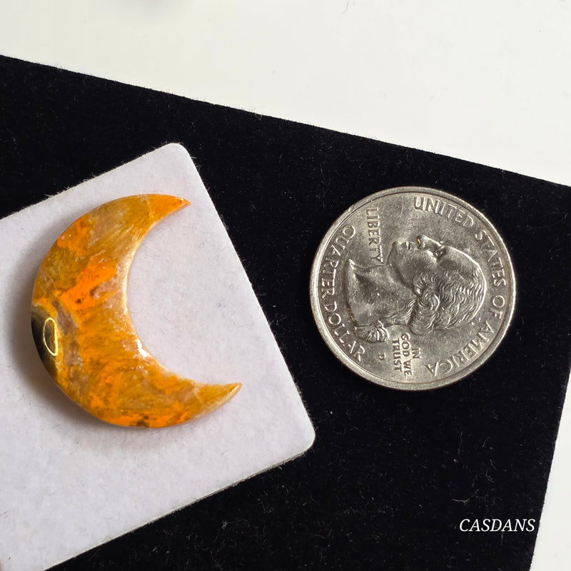 Bumblebee Jasper Moon Cabochon