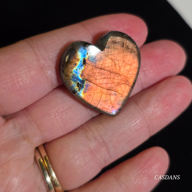 Labradorite Heart Cabochon