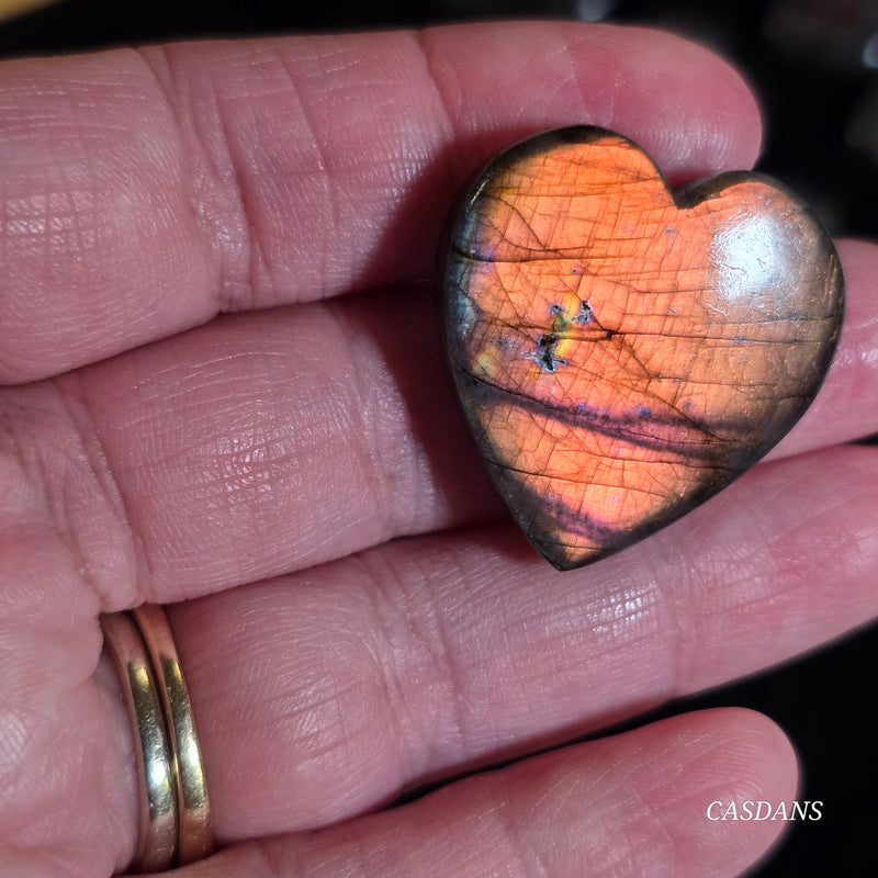 Labradorite Heart Cabochon