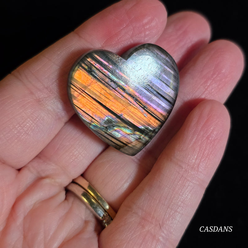 Labradorite Heart Cabochon