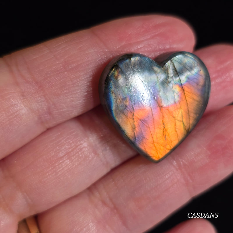 Labradorite Heart Cabochon