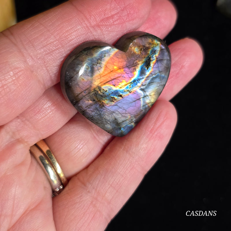 Labradorite Heart Cabochon