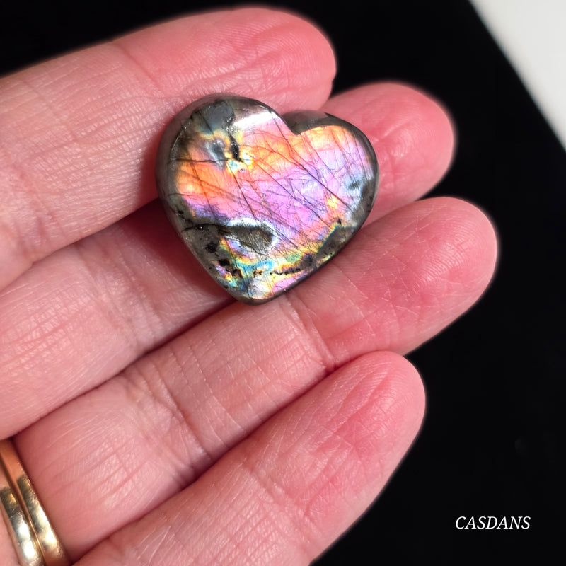 Labradorite Heart Cabochon