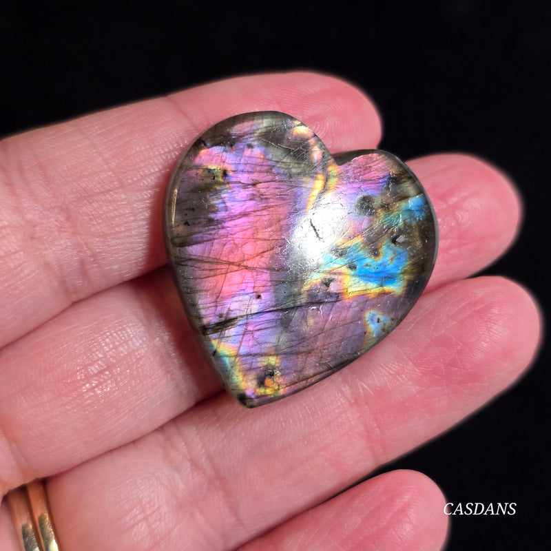 Labradorite Heart Cabochon