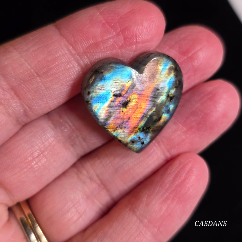 Labradorite Heart Cabochon
