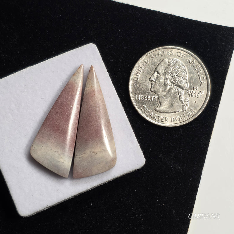 Picasso Jasper Cabochon Pair