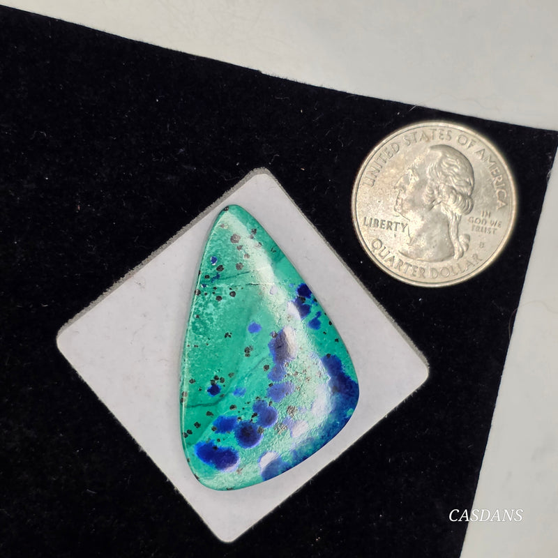 Bluebird Azurite Malachite Cuprite Cabochon