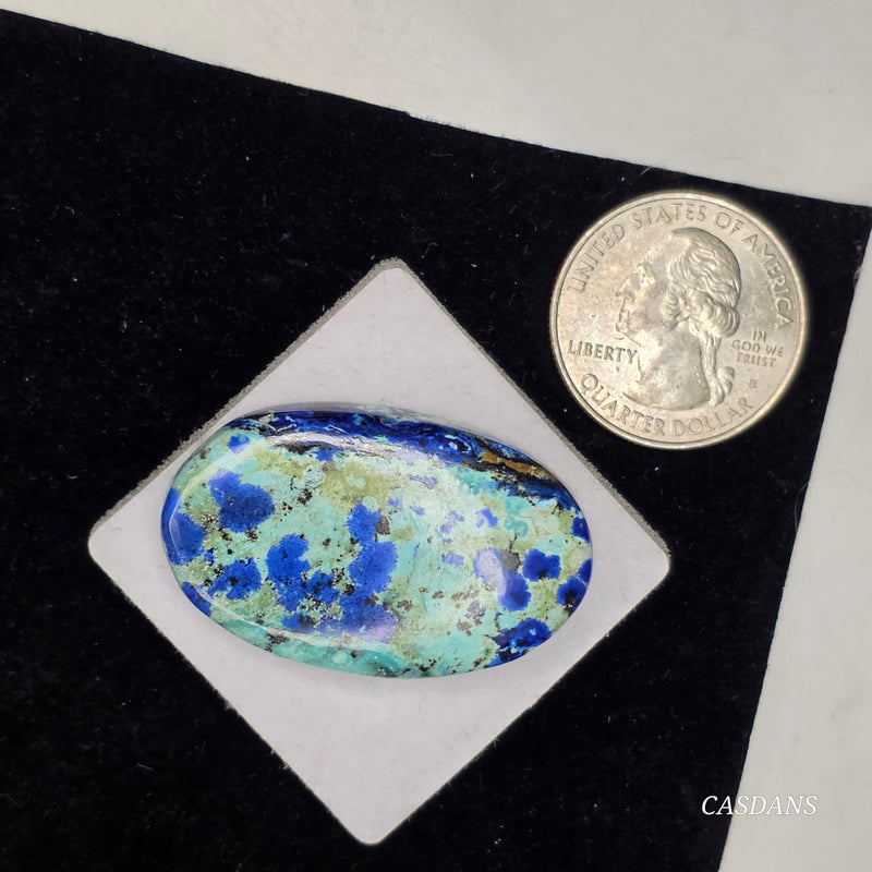 Bluebird Azurite Malachite Cuprite Cabochon