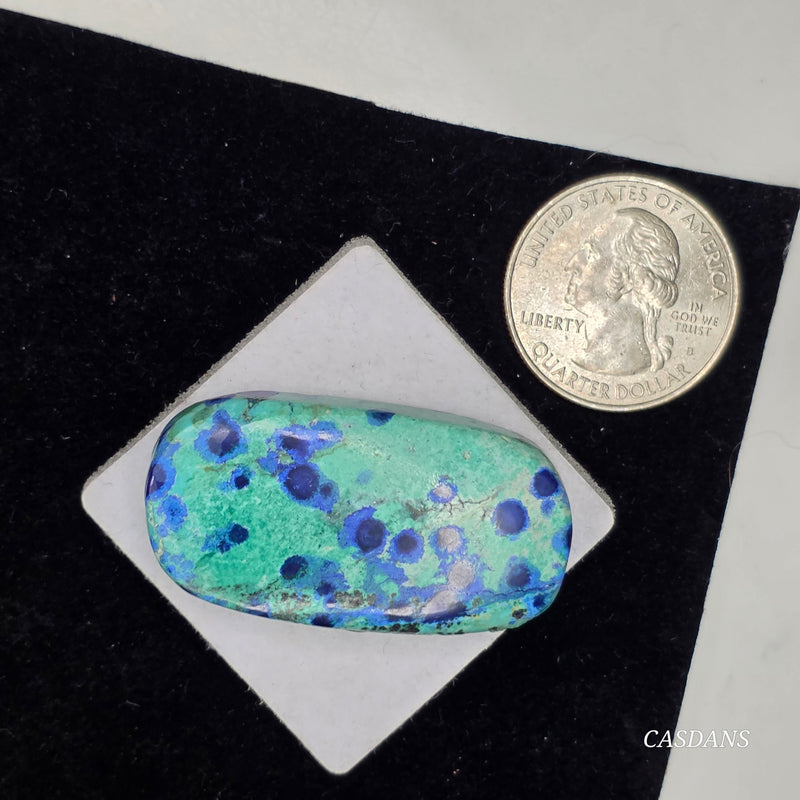 Bluebird Azurite Malachite Cuprite Cabochon