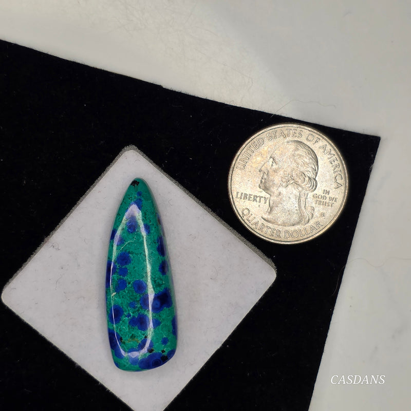Bluebird Azurite Malachite Cuprite Cabochon