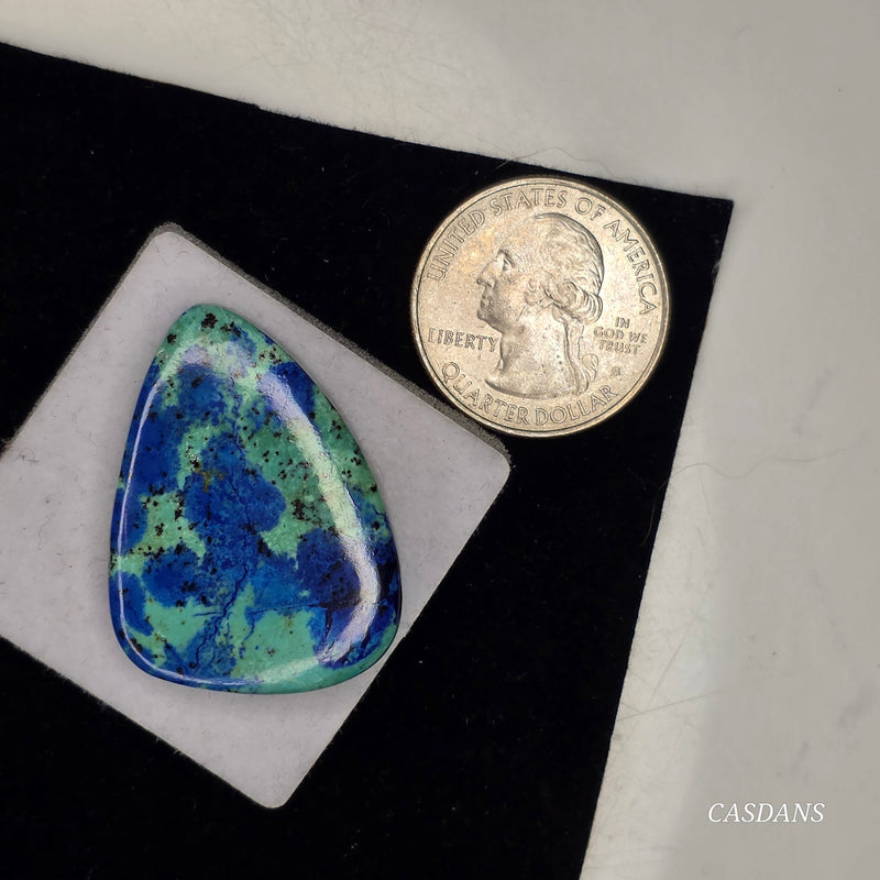 Bluebird Azurite Malachite Cuprite Cabochon