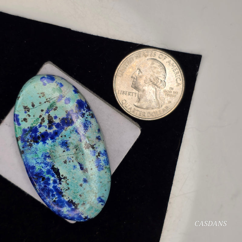 Bluebird Azurite Malachite Cuprite Cabochon