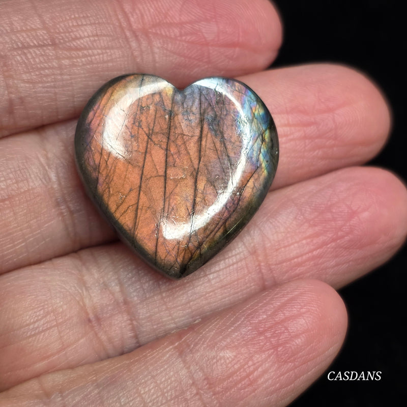 Labradorite Heart Cabochon