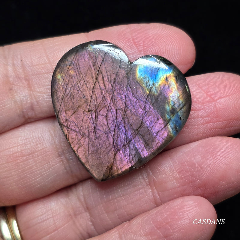 Labradorite Heart Cabochon